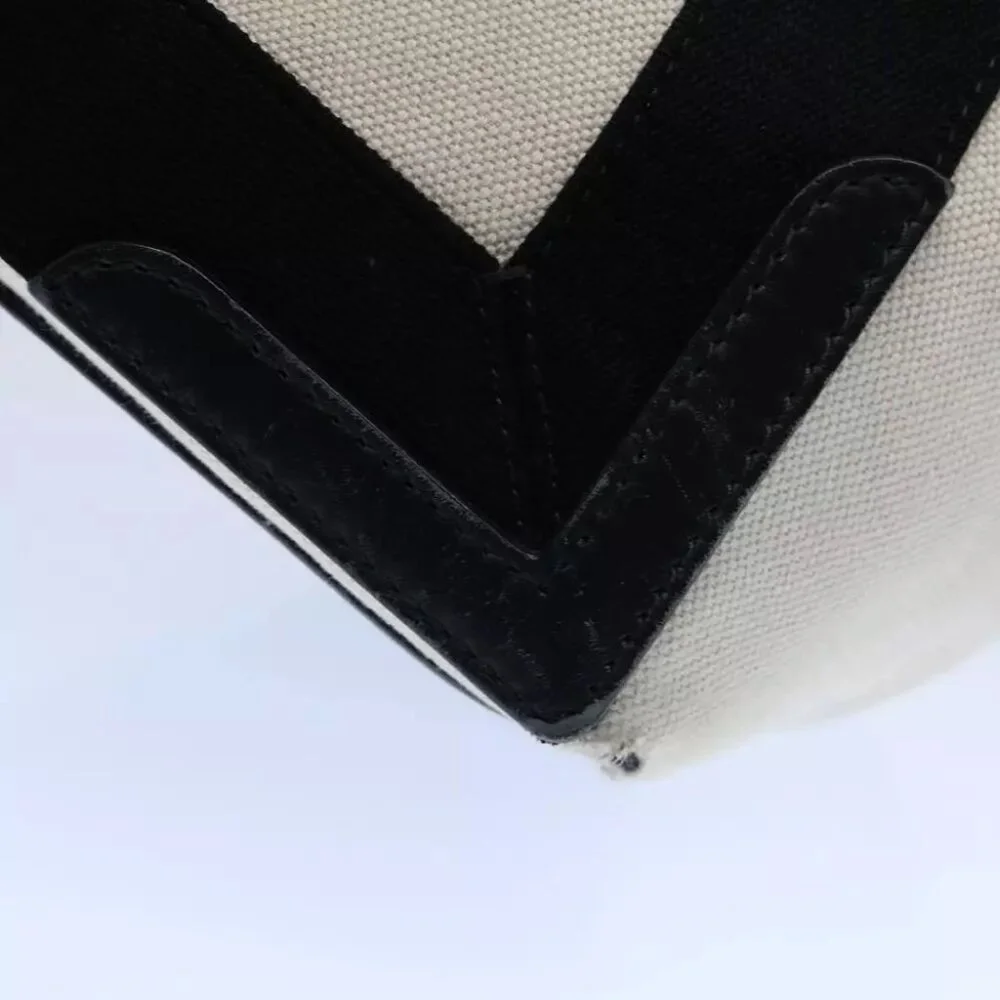 AUTHENTICITY GUARANTEED BALENCIAGA Tote Bag Canvas White Black - Picture 13 of 16